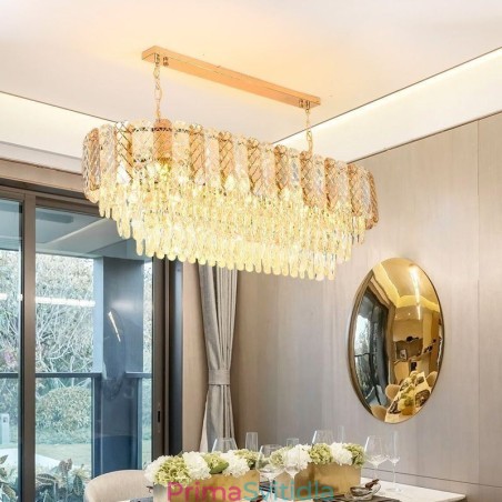 Moderní křišťálové závěsné svítidlo Luxusní oválné závěsné svítidlo Moderní křišťálové závěsné svítidlo Luxusní oválné závěsné svítidlo