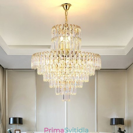 Elegantní závěsné kulaté stropní svítidlo s křišťálovým světlem Elegantní závěsné kulaté stropní svítidlo s křišťálovým světlem