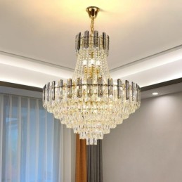 Moderní křišťálové závěsné kulaté stropní svítidlo
