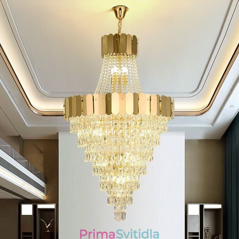 Evropská křišťálová závěsná kónická závěsná lampa