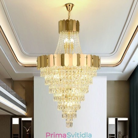 Evropská křišťálová závěsná kónická závěsná lampa Evropská křišťálová závěsná kónická závěsná lampa
