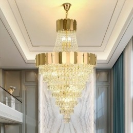 Evropská křišťálová závěsná kónická závěsná lampa