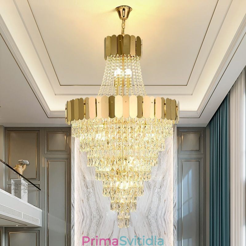Evropská křišťálová závěsná kónická závěsná lampa