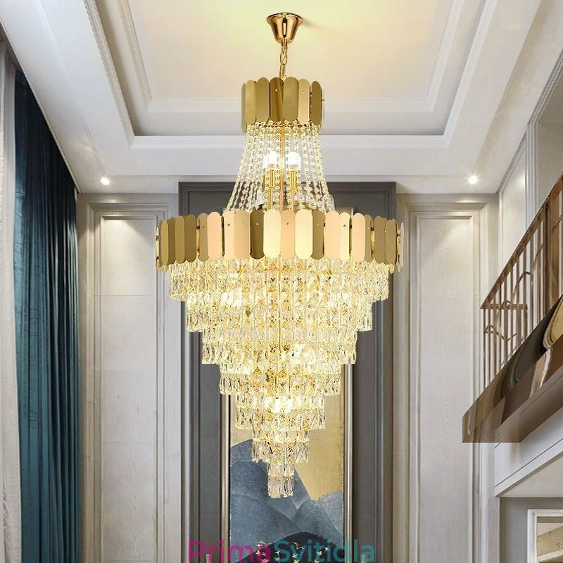 Evropská křišťálová závěsná kónická závěsná lampa