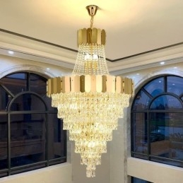 Evropská křišťálová závěsná kónická závěsná lampa