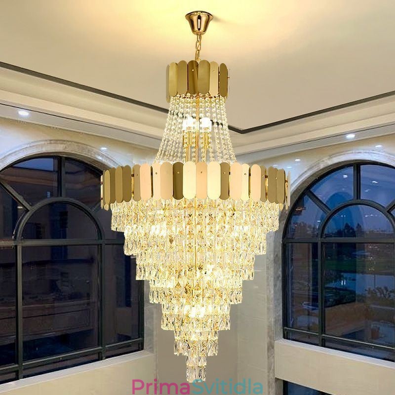 Evropská křišťálová závěsná kónická závěsná lampa