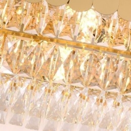 Křišťálové závěsné svítidlo Luxusní oválné stropní svítidlo