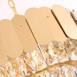 Křišťálové závěsné svítidlo Luxusní oválné stropní svítidlo