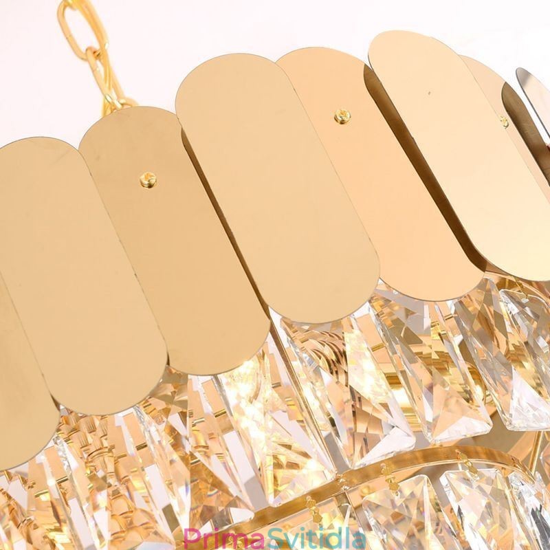 Křišťálové závěsné svítidlo Luxusní oválné stropní svítidlo