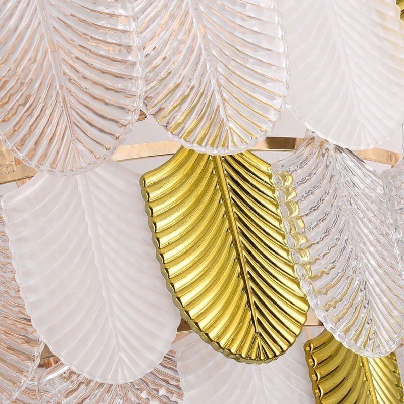 Crystal Elegantní listové závěsné svítidlo Stropní závěsné svítidlo