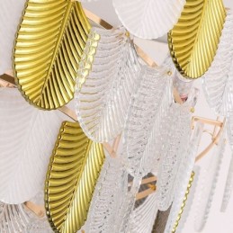 Crystal Elegantní listové závěsné svítidlo Stropní závěsné svítidlo