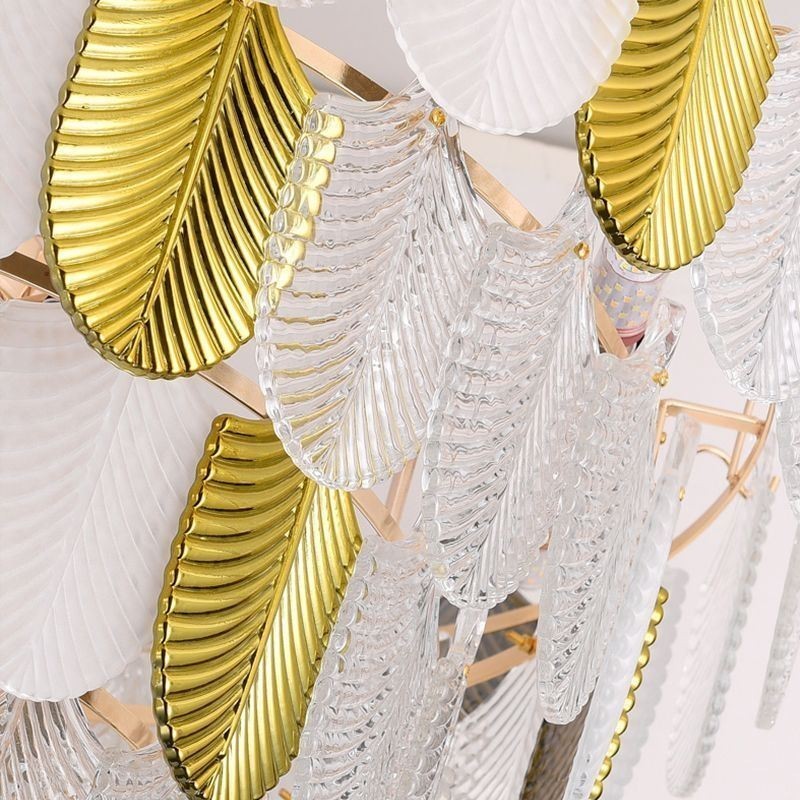 Crystal Elegantní listové závěsné svítidlo Stropní závěsné svítidlo