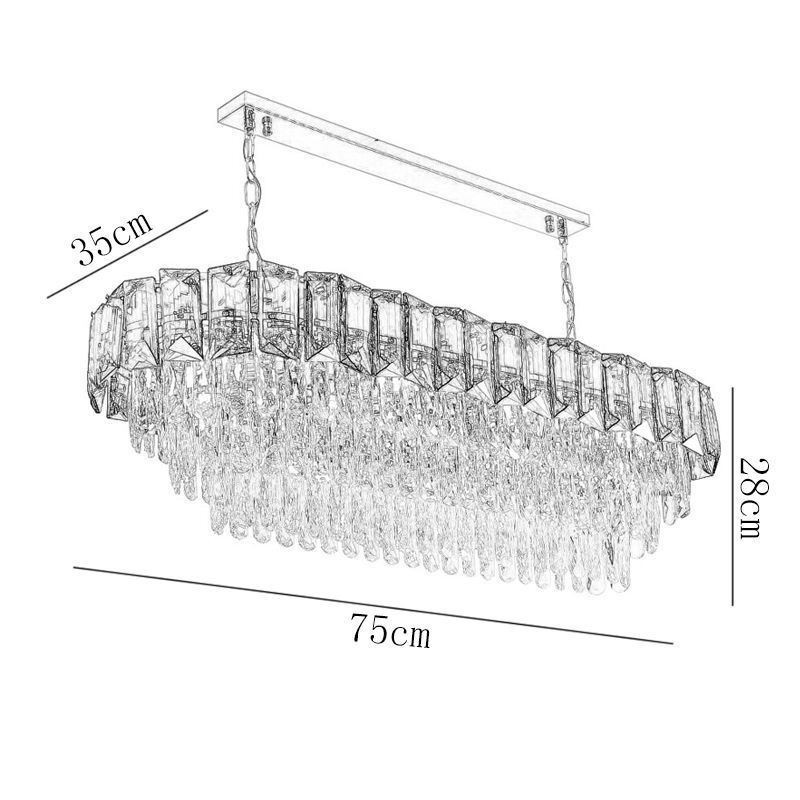 Luxusní oválné závěsné svítidlo K9 Crystal Pendant Light
