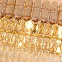 Moderní křišťálové závěsné svítidlo Luxusní oválné stropní svítidlo