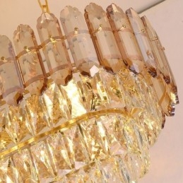 Moderní křišťálové závěsné svítidlo Luxusní oválné stropní svítidlo