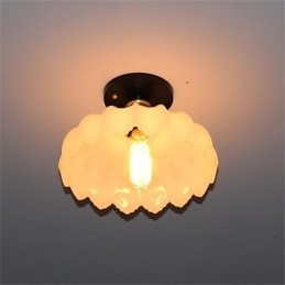 Imitace nefritového skla Retro 1 Head Lotus Stropní světlo