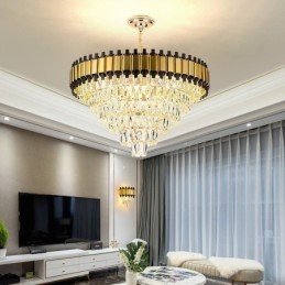 Luxusní křišťálové závěsné kulaté stropní osvětlení