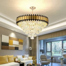 Luxusní křišťálové závěsné kulaté stropní osvětlení