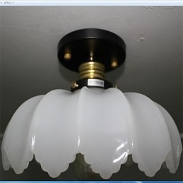 Imitace nefritového skla Retro 1 Head Lotus Stropní světlo