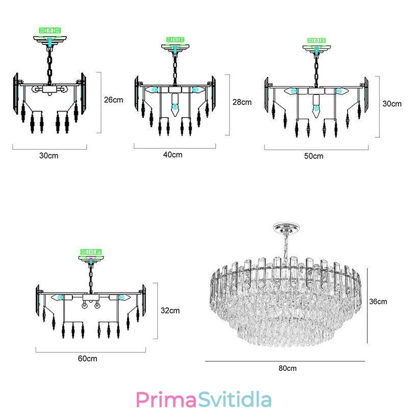 Evropské závěsné svítidlo Moderní K9 Crystal Lighting