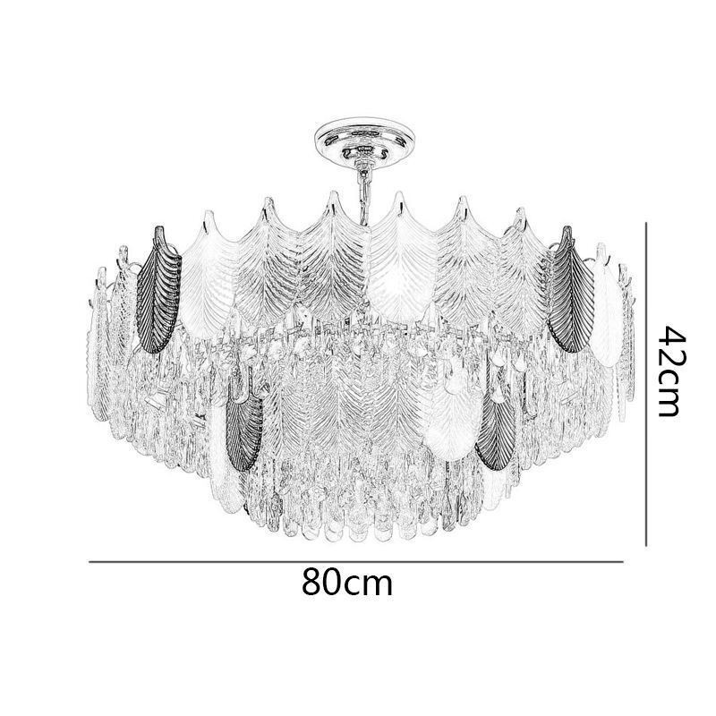 Luxusní křišťálové stropní svítidlo Leaf Pendant