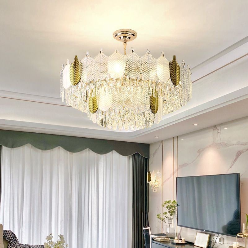 Luxusní křišťálové stropní svítidlo Leaf Pendant