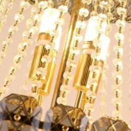 Moderní elegantní křišťálové závěsné kónické stropní svítidlo