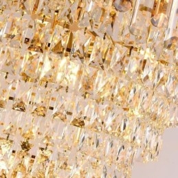 Luxusní zlaté závěsné křišťálové stropní svítidlo