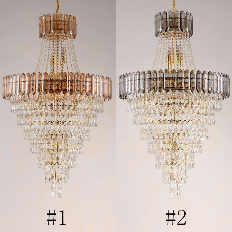Kónické křišťálové závěsné svítidlo Elegantní závěsné svítidlo