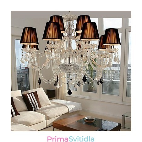 Elegantní křišťálový lustr s 12 světly Elegantní křišťálový lustr s 12 světly