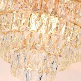 Moderní elegantní křišťálové závěsné kónické stropní svítidlo