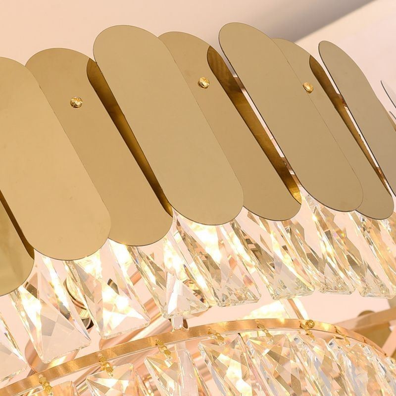 Moderní elegantní křišťálové závěsné kónické stropní svítidlo