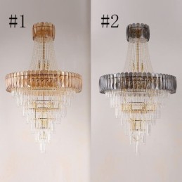Evropské elegantní křišťálové závěsné kónické stropní svítidlo