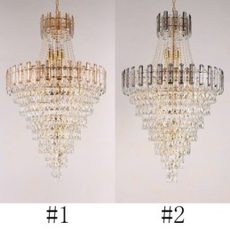 Moderní elegantní křišťálové závěsné světlo kónické závěsné světlo