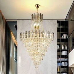 Moderní elegantní křišťálové závěsné světlo kónické závěsné světlo