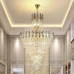 Moderní elegantní křišťálové závěsné světlo kónické závěsné světlo