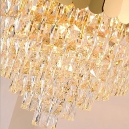 Moderní závěsné stropní svítidlo Crystal Gold K9