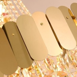 Moderní závěsné stropní svítidlo Crystal Gold K9