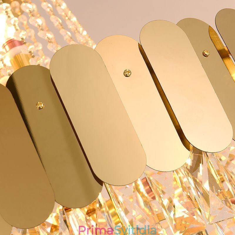 Moderní závěsné stropní svítidlo Crystal Gold K9