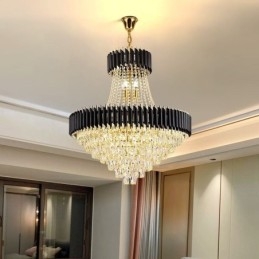 Moderní křišťálové závěsné osvětlení kulatá stropní lampa závěsná světla