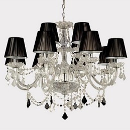 Elegantní křišťálový lustr s 12 světly