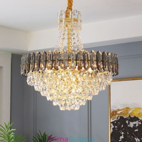 Křišťálové závěsné světlo Kónické závěsné svítidlo Light Křišťálové závěsné světlo Kónické závěsné svítidlo Light