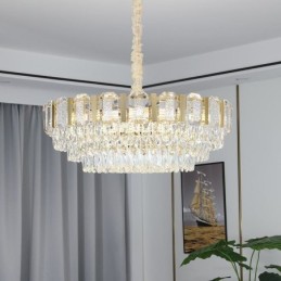 Křišťálové závěsné kulaté stropní svítidlo