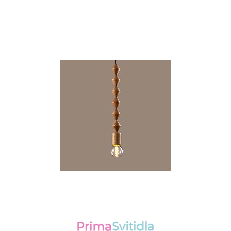 Tradiční klasický dřevěný bambusový lustr v mini stylu