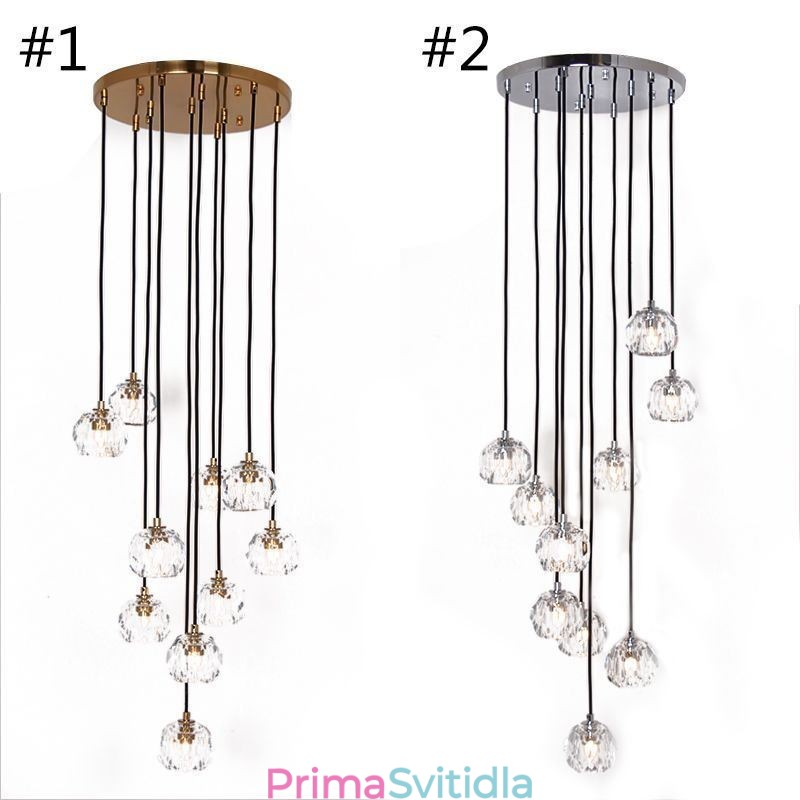 Mordern Crystal Fotbalový míč Tvar Stropní světlo Závěsná světla