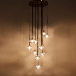 Mordern Crystal Fotbalový míč Tvar Stropní světlo Závěsná světla