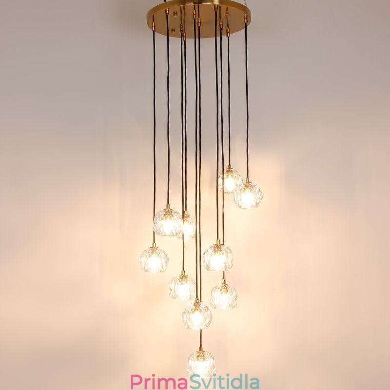 Mordern Crystal Fotbalový míč Tvar Stropní světlo Závěsná světla