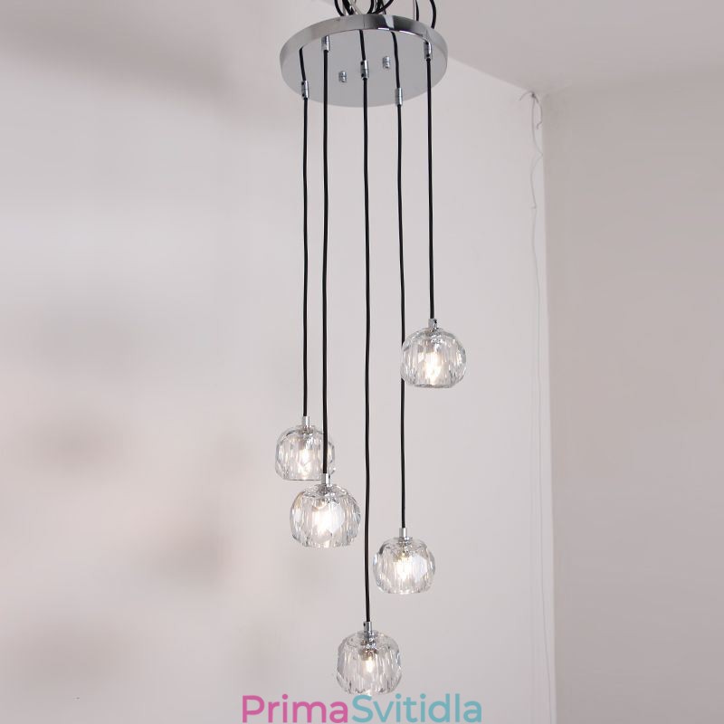 Mordern Crystal Fotbalový míč Tvar Stropní světlo Závěsná světla