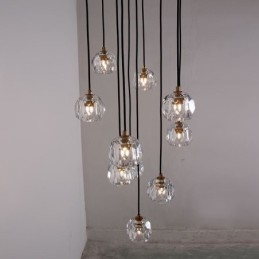Mordern Crystal Fotbalový míč Tvar Stropní světlo Závěsná světla