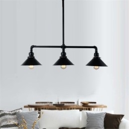 3 Light Retro Industrial Vintage Závěsný lustr na vodní dýmku ve venkovském rustikálním stylu